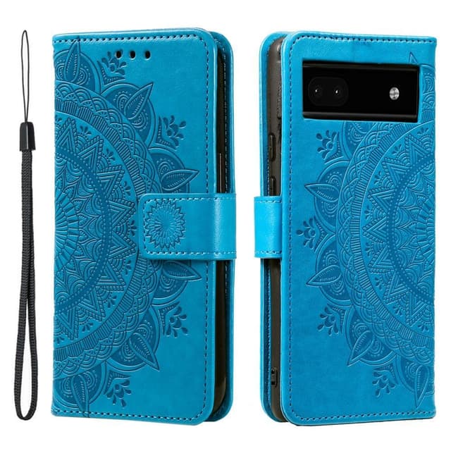 SKALO Google Pixel 7a Mandala Flip Cover - Blå