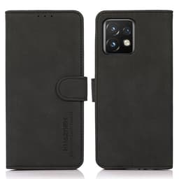 SKALO Motorola Edge 40 Pro 5G KHAZNEH Lompakkokotelo PU-nahasta - Musta