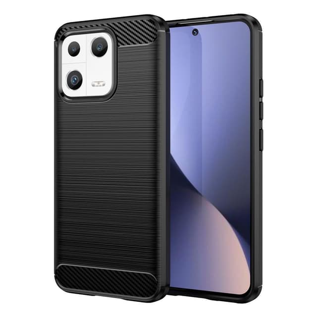 SKALO Xiaomi 13 5G Armor Carbon Stødsikker TPU-cover - Sort