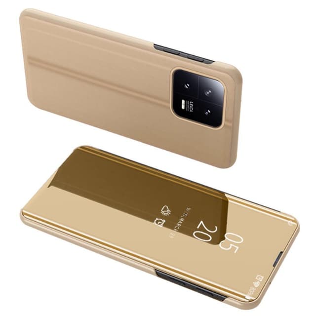 SKALO Xiaomi 13 5G Clear View Mirror Etui - Guld