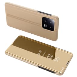 SKALO Xiaomi 13 5G Clear View Spegel fodral - Guld