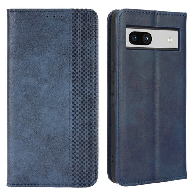 SKALO Google Pixel 7a Embossed Premium Plånboksfodral - Blå