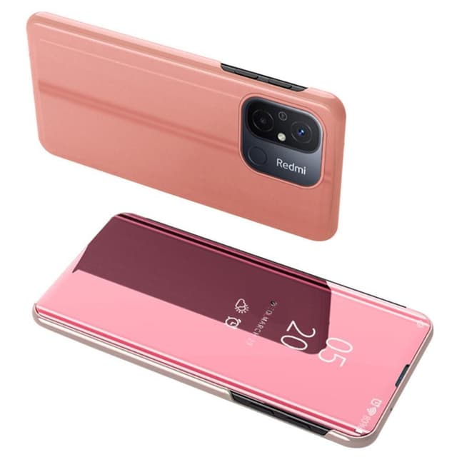 SKALO Xiaomi Redmi 12C 4G Clear View Spegel fodral - Roséguld