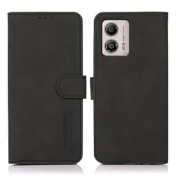 SKALO Motorola Moto G23 4G KHAZNEH Lompakkokotelo PU-nahasta - Musta