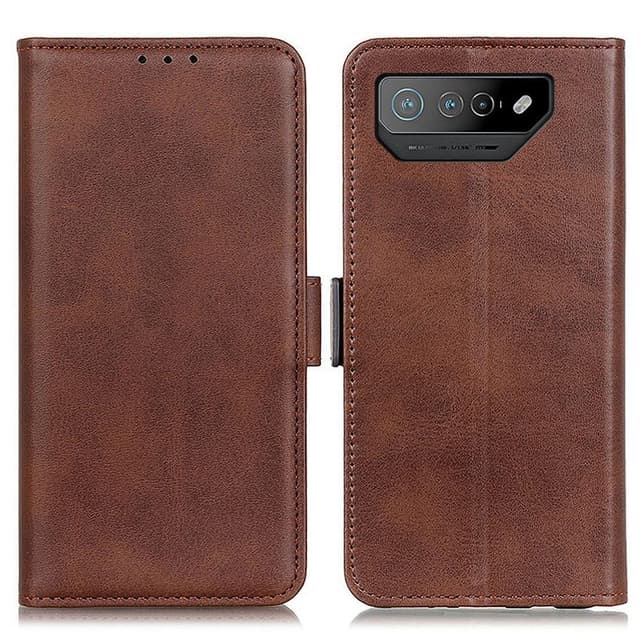 SKALO Asus ROG Phone 7 5G Premium Wallet Lompakkokotelo - Ruskea
