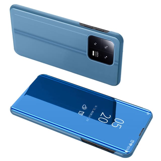 SKALO Xiaomi 13 Pro 5G Clear View Spegel fodral - Blå