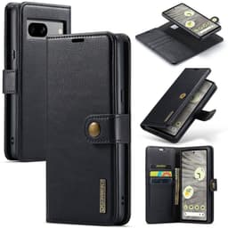 DG MING Google Pixel 7a 2-in-1 magneetti lompakkokotelo - Musta