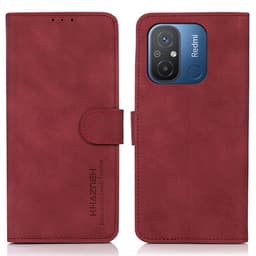 SKALO Xiaomi Redmi 12C 4G KHAZNEH Plånboksfodral i PU-Läder - Röd