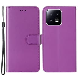 SKALO Xiaomi 13 5G Plånboksfodral i PU-Läder - Lila