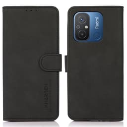 SKALO Xiaomi Redmi 12C 4G KHAZNEH Plånboksfodral i PU-Läder - Svart
