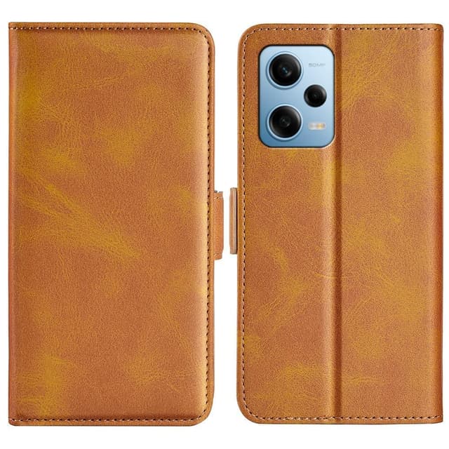 SKALO Xiaomi Redmi Note 12 Pro 5G Premium Plånboksfodral - Ljusbrun