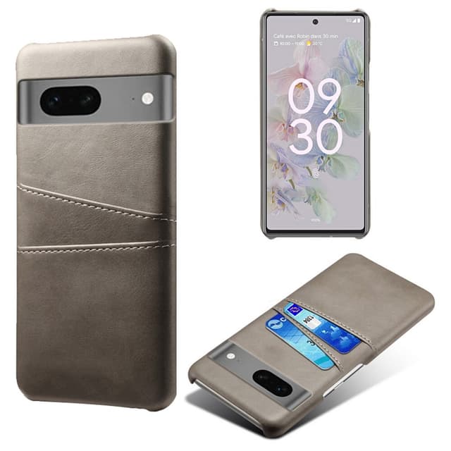 SKALO Google Pixel 7a PU-Läder Korthållare Skal - Grå