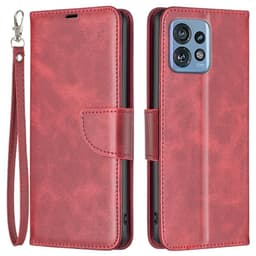 SKALO Motorola Edge 40 Pro 5G Plånboksfodral i PU-Läder - Röd