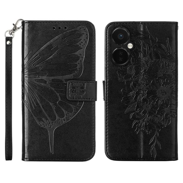 SKALO OnePlus Nord CE 3 Lite 5G Mandala Butterfly Plånboksfodral - Svart