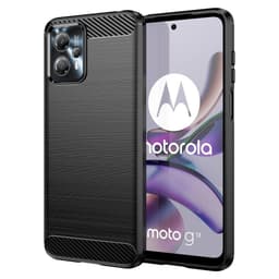 SKALO Motorola Moto G23 4G Armor Carbon Iskunkestävä TPU suojakuori - Musta