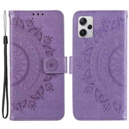 SKALO Xiaomi Redmi Note 12 Pro 5G Mandala Plånboksfodral - Lila