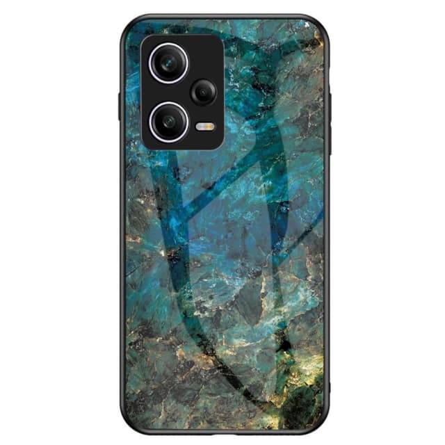 SKALO Xiaomi Redmi Note 12 Pro 5G Marmor hærdet glas TPU Cover - #4