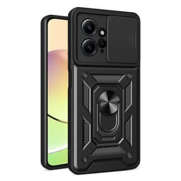 SKALO Xiaomi Redmi Note 12 4G Armor Hybrid Metallring Kameraslider - Svart