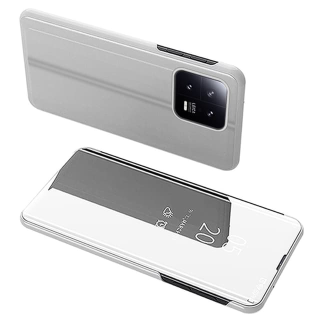 SKALO Xiaomi 13 Pro 5G Clear View Mirror Etui - Sølv