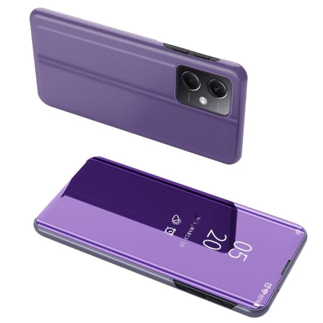SKALO Xiaomi Redmi Note 12 Pro 5G Clear View Spegel fodral - Lila