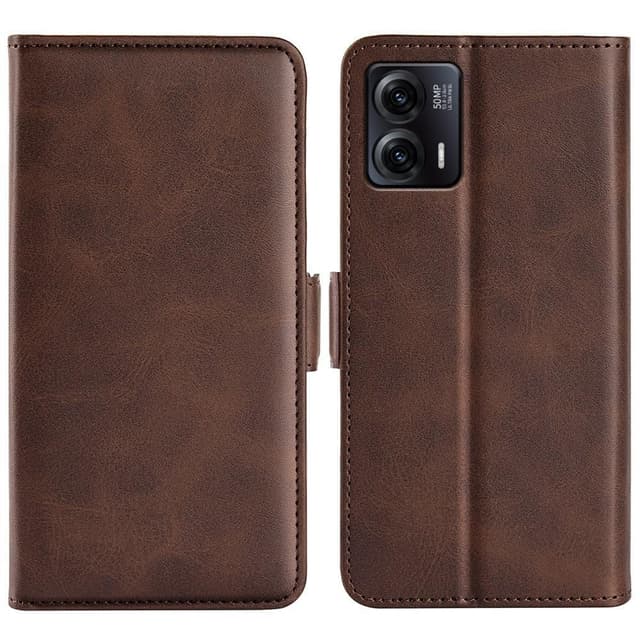 SKALO Motorola Moto G73 5G Premium Plånboksfodral - Brun