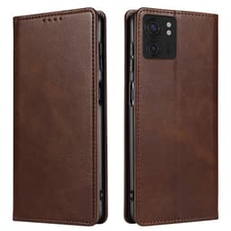 SKALO Motorola Edge 40 5G Premium Wallet Flip Cover - Brun