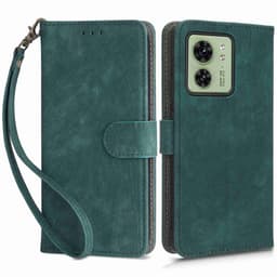 SKALO Motorola Edge 40 5G Plånboksfodral i PU-Läder - Grön