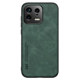 SKALO Xiaomi 13 5G X&E PU-Läder Skal - Grön