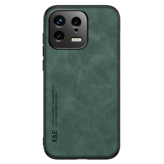 SKALO Xiaomi 13 5G X&E PU-Läder Skal - Grön