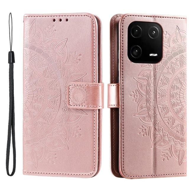 SKALO Xiaomi 13 5G Mandala Plånboksfodral - Roséguld