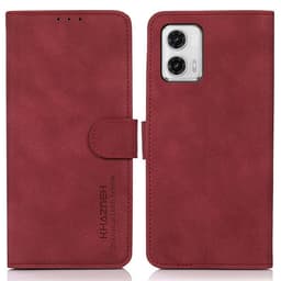 SKALO Motorola Moto G73 5G KHAZNEH Plånboksfodral i PU-Läder - Röd
