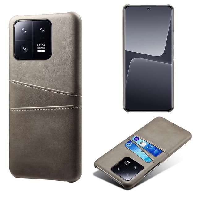 SKALO Xiaomi 13 Pro 5G PU-læder Kortholder Cover - Grå