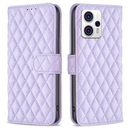 SKALO Motorola Moto G53 5G BINFEN COLOR Tikattu Lompakko - Violetti