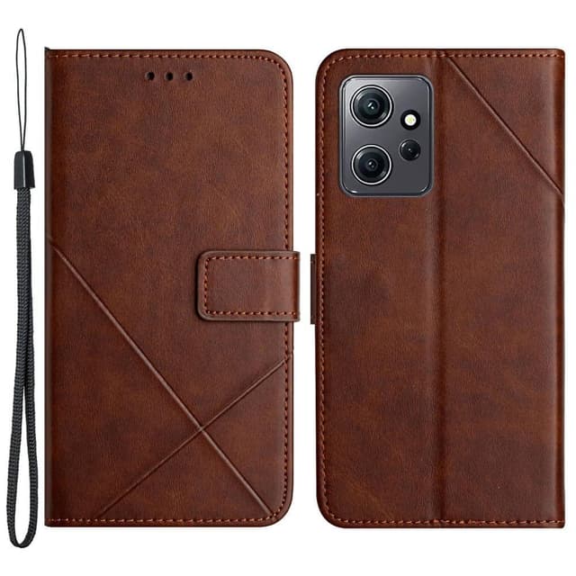 SKALO Xiaomi Redmi Note 12 4G PU læderpung med prægning - Brun