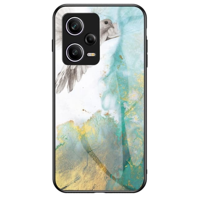 SKALO Xiaomi Redmi Note 12 Pro 5G Marmor hærdet glas TPU Cover - #3
