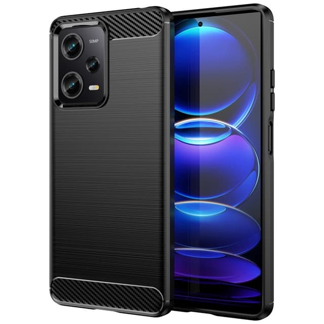 SKALO Xiaomi Redmi Note 12 Pro 5G Armor Carbon Stöttåligt TPU-skal - Svart