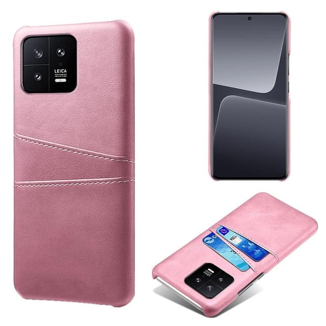 SKALO Xiaomi 13 5G PU-Läder Korthållare Skal - Roséguld