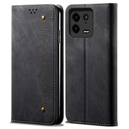 SKALO Xiaomi 13 Pro 5G Jeans Plånboksfodral - Svart