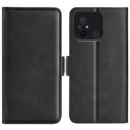 SKALO Xiaomi Redmi 12C 4G Premium Plånboksfodral - Svart