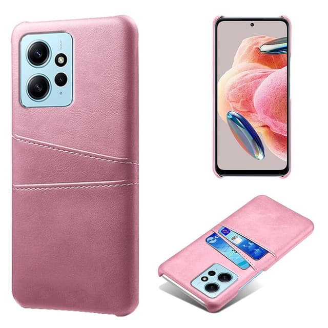 SKALO Xiaomi Redmi Note 12 4G PU-læder Kortholder Cover - Rosa guld