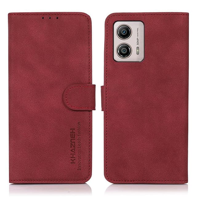 SKALO Motorola Moto G53 5G KHAZNEH Plånboksfodral i PU-Läder - Röd