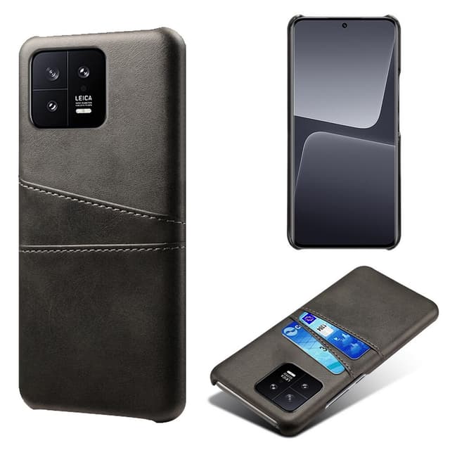 SKALO Xiaomi 13 5G PU-læder Kortholder Cover - Sort