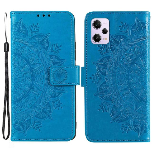 SKALO Xiaomi Redmi Note 12 Pro 5G Mandala Plånboksfodral - Blå