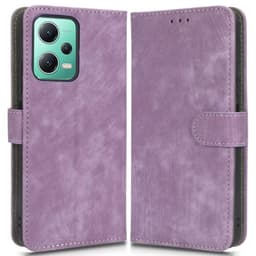 SKALO Xiaomi Redmi Note 12 5G Flip Cover m. pung i PU-læder - Lilla