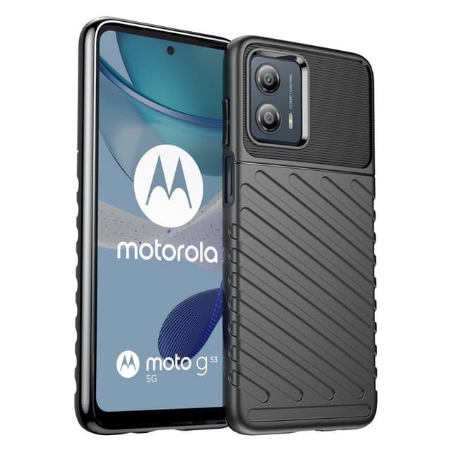 SKALO Motorola Moto G53 5G Twill TPU skal - Svart