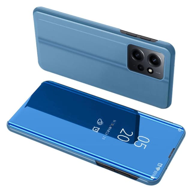 SKALO Xiaomi Redmi Note 12 4G Clear View Mirror Etui - Blå
