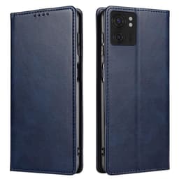 SKALO Motorola Edge 40 5G Premium Wallet Lompakkokotelo - Sininen