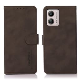 SKALO Motorola Moto G53 5G KHAZNEH Lompakkokotelo PU-nahasta - Ruskea