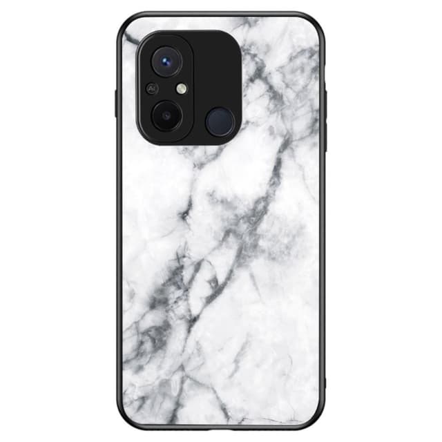 SKALO Xiaomi Redmi 12C 4G Marmor hærdet glas TPU Cover - #3