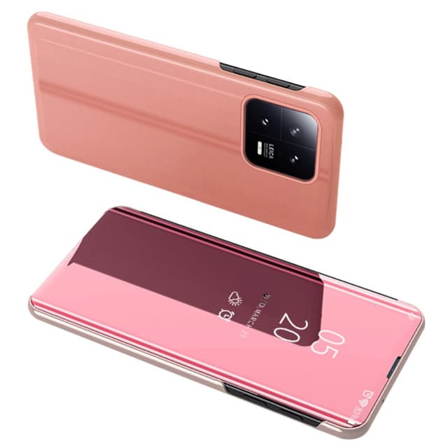 SKALO Xiaomi 13 5G Clear View Spegel fodral - Roséguld